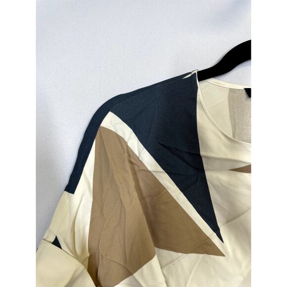 LAFAYETTE 148 NEW YORK Jubilee Bold Triangles Knit Dress White Size S $648 - Picture 4 of 12